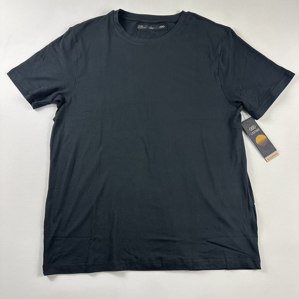 Leg3nd Discovery T Shirt Mens Large Black Active Training Gym Short Sleeve